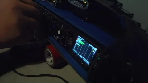 Sound engineer adjusts the sound Video stock 120608741
