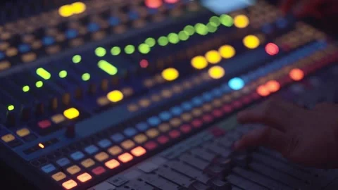 Sound engineer controls the remote control Stock-Footage 157495871