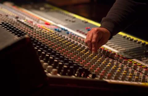 The sound engineer Foto stock