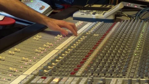 Sound Engineer in studio Video stock 72605223