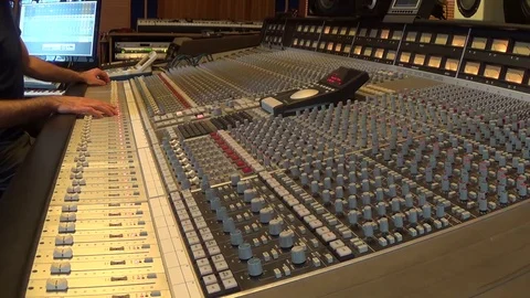 Sound Engineer in studio Video stock 72718168