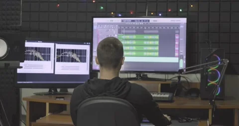 Sound engineer work Stock Footage 138934517