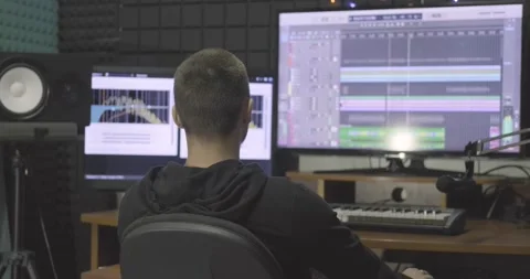 Sound engineer work Stock Footage 138934902