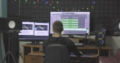 Sound engineer work Stock Footage 138934971