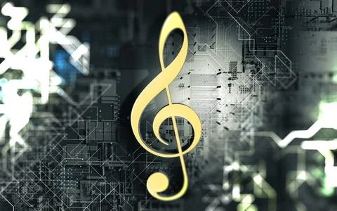 Sound engineering and dubstep music concept.Create music design Stock Illustration