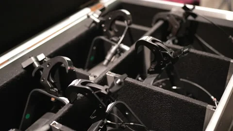 Sound Engineering Installation Of Professional Audio Equipment. Power Cabels. Stock Footage 237462008