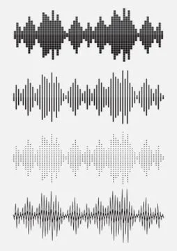 Sound equalizer graphic set Stock Illustration
