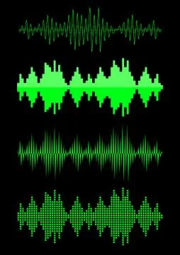 Sound equalizer graphic set Stock Illustration