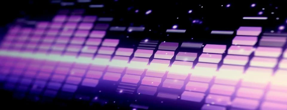 Sound equalizer. Wave pattern of music sounds element on monitor screen. Stock Photos