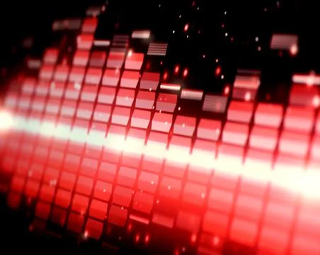 Sound equalizer. Wave pattern of music sounds element on monitor screen. Stock Photos