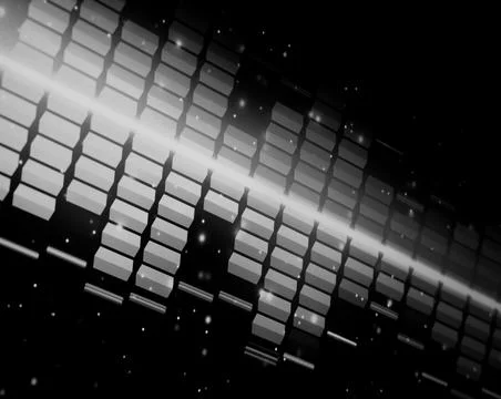 Sound equalizer. Wave pattern of music sounds element on monitor screen. Stock Photos