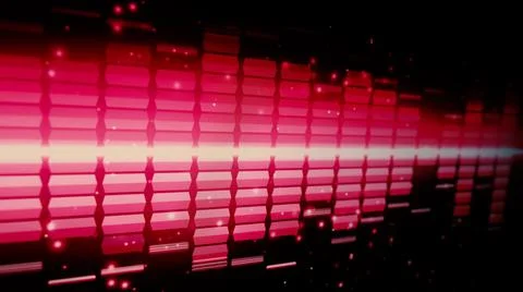 Sound equalizer. Wave pattern of music sounds element on monitor screen. Stock Photos