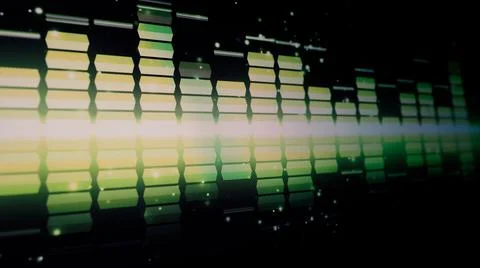 Sound equalizer. Wave pattern of music sounds element on monitor screen. 写真素材