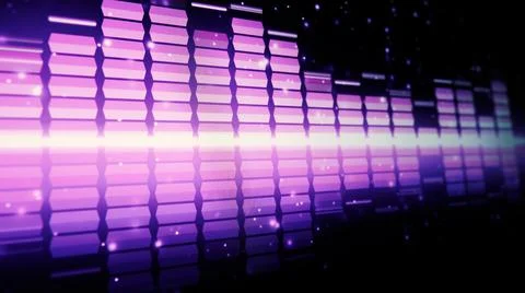 Sound equalizer. Wave pattern of music sounds element on monitor screen. 写真素材