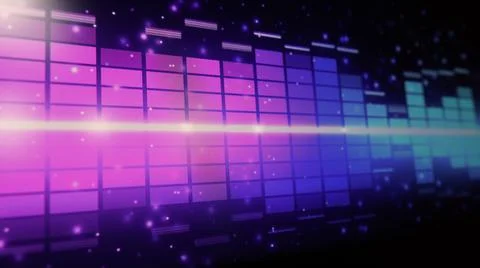 Sound equalizer. Wave pattern of music sounds element on monitor screen. Stock Photos