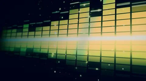 Sound equalizer. Wave pattern of music sounds element on monitor screen. 写真素材