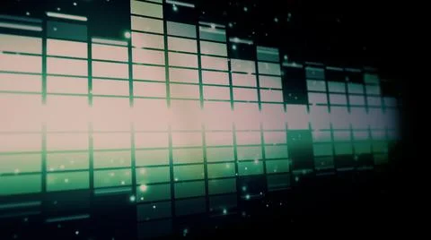 Sound equalizer. Wave pattern of music sounds element on monitor screen. 写真素材