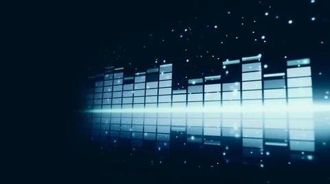 Sound equalizer. Wave pattern of music sounds element on monitor screen. 写真素材