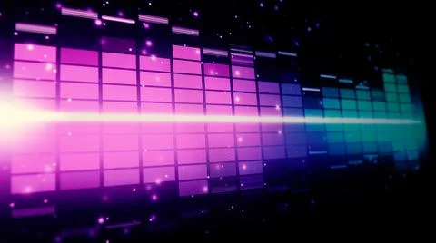 Sound equalizer. Wave pattern of music sounds element on monitor screen. Stock Photos