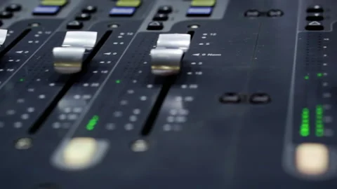 Sound equipment control panel close-up. Stock Footage 165433556