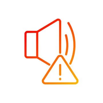 Sound error pixel perfect gradient linear vector icon Illustrazione stock