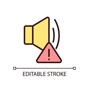 Sound error pixel perfect RGB color icon Stock Illustration
