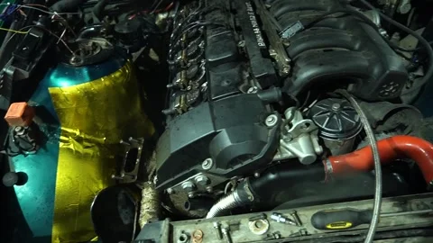 Sound of the exhaust system Stock Footage 235727175