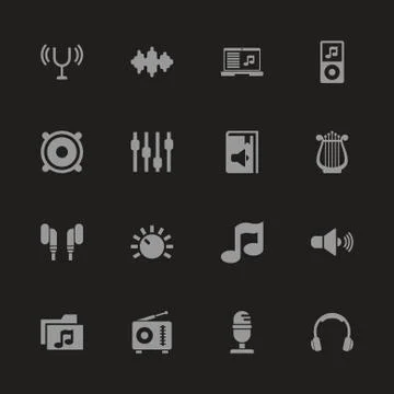 Sound - Flat Vector Icons Stock Illustration