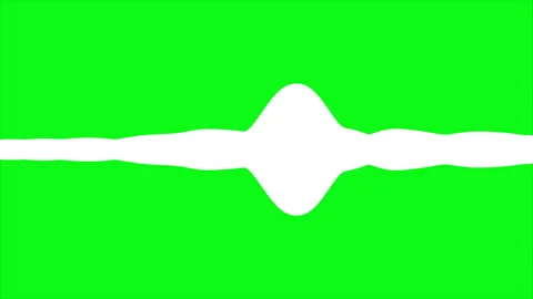 Sound frequency element isolated on green background Video stock 262562712