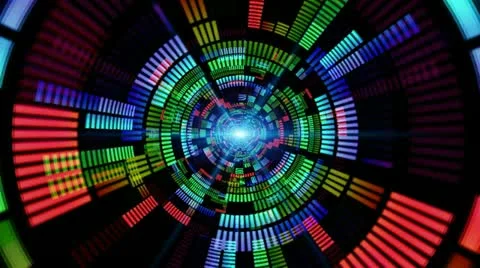 Sound graphic equalizer rainbow particle style 12 Stock-Footage 10897454