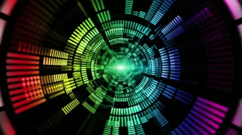 Sound graphic equalizer rainbow particle style 15 Stock Footage 10897466