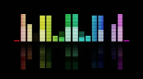 Sound graphic equalizer rainbow particle style 2 스톡 동영상 10897470