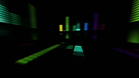 Sound graphic equalizer rainbow particle style 9 Stock Footage 10897483