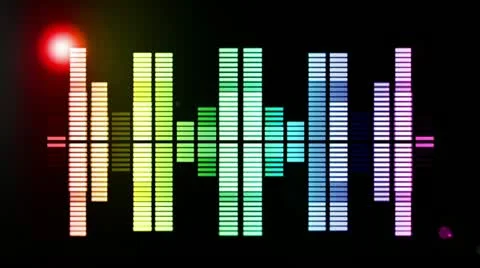 Sound graphic equalizer rainbow particle style 20 Stock Footage 10898279