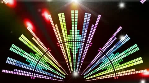 Sound graphic equalizer rainbow particle style 24 Stock Footage 10898290