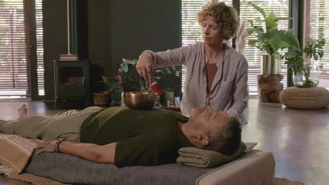 Sound healing therapy Stock Footage 340880268