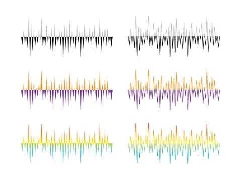 Sound horizontal waves Stock Illustration