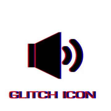 Sound icon flat. Stock Illustration