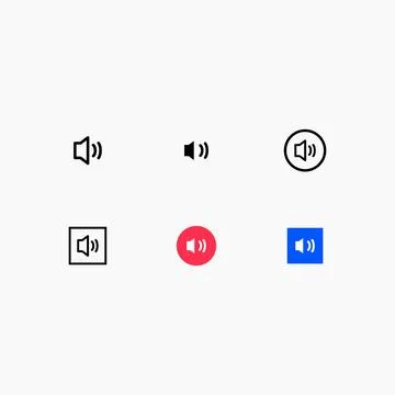 Sound On Icon Set User Interface Vector Illustration Stock Illustration