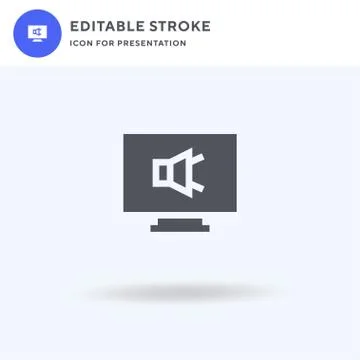 Sound icon vector, filled flat sign, solid pictogram isolated on white, logo  스톡 일러스트