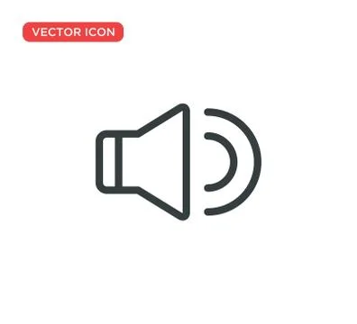 Sound Icon Vector Illustration Design Stock Illustration