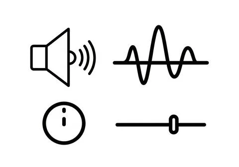 Sound icon for web vector illustration Illustrazione stock