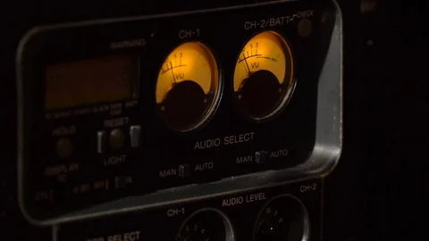 Sound indicator on the camera Vídeo Stock 114509503