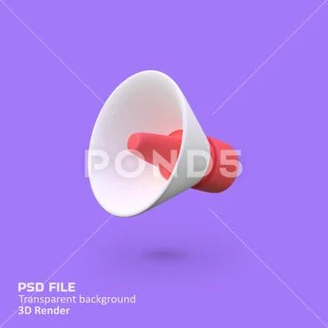 Sound isolated 3d render icon illustration PSD Template