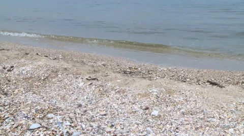 The sound of lapping waves on a stoney beach Stock Footage 37116883