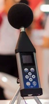 A sound level meter and analyzer Foto stock