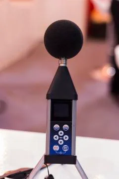 A sound level meter and analyzer Stock Photos