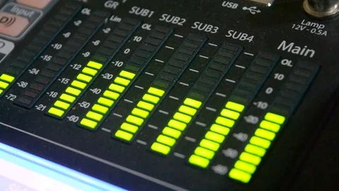 Sound level meter equalizer Stock Footage 71193892