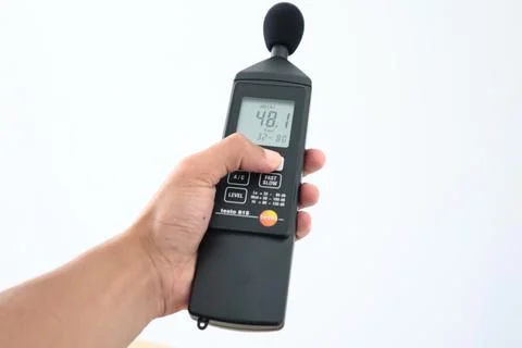 Sound level meter instrument designed to measure noise levels Stock Photos