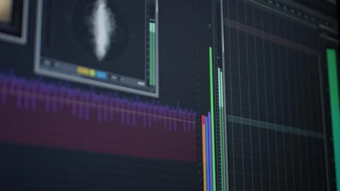 Sound levels in professional audio software 動画素材 88330994